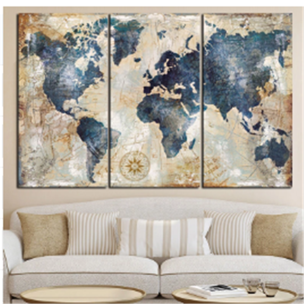 world map canvas