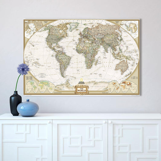 World Map Decoration Painting