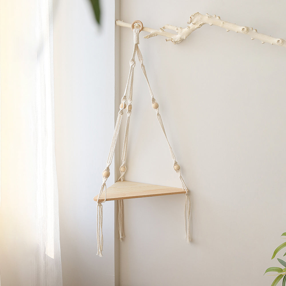 macrame wall shelves