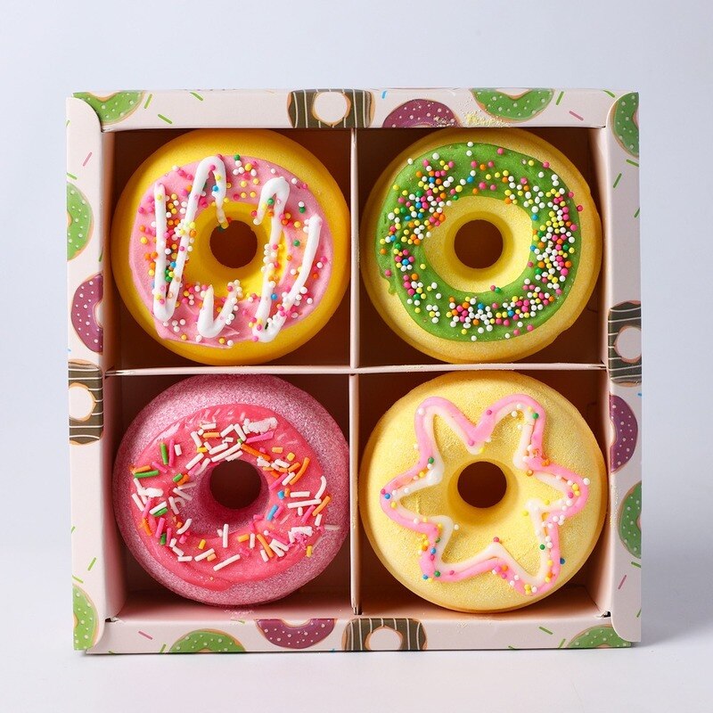 dessert doughnut bath bomb 4pk