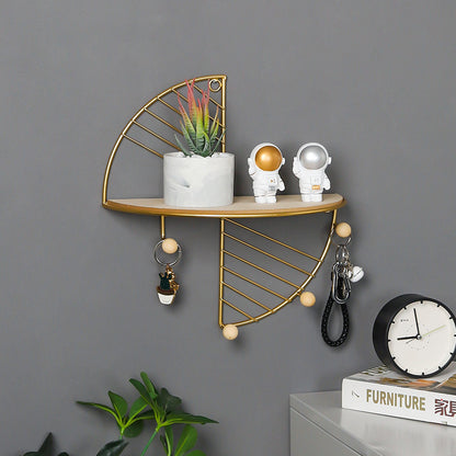 Iron Art Storage Wall Shelf