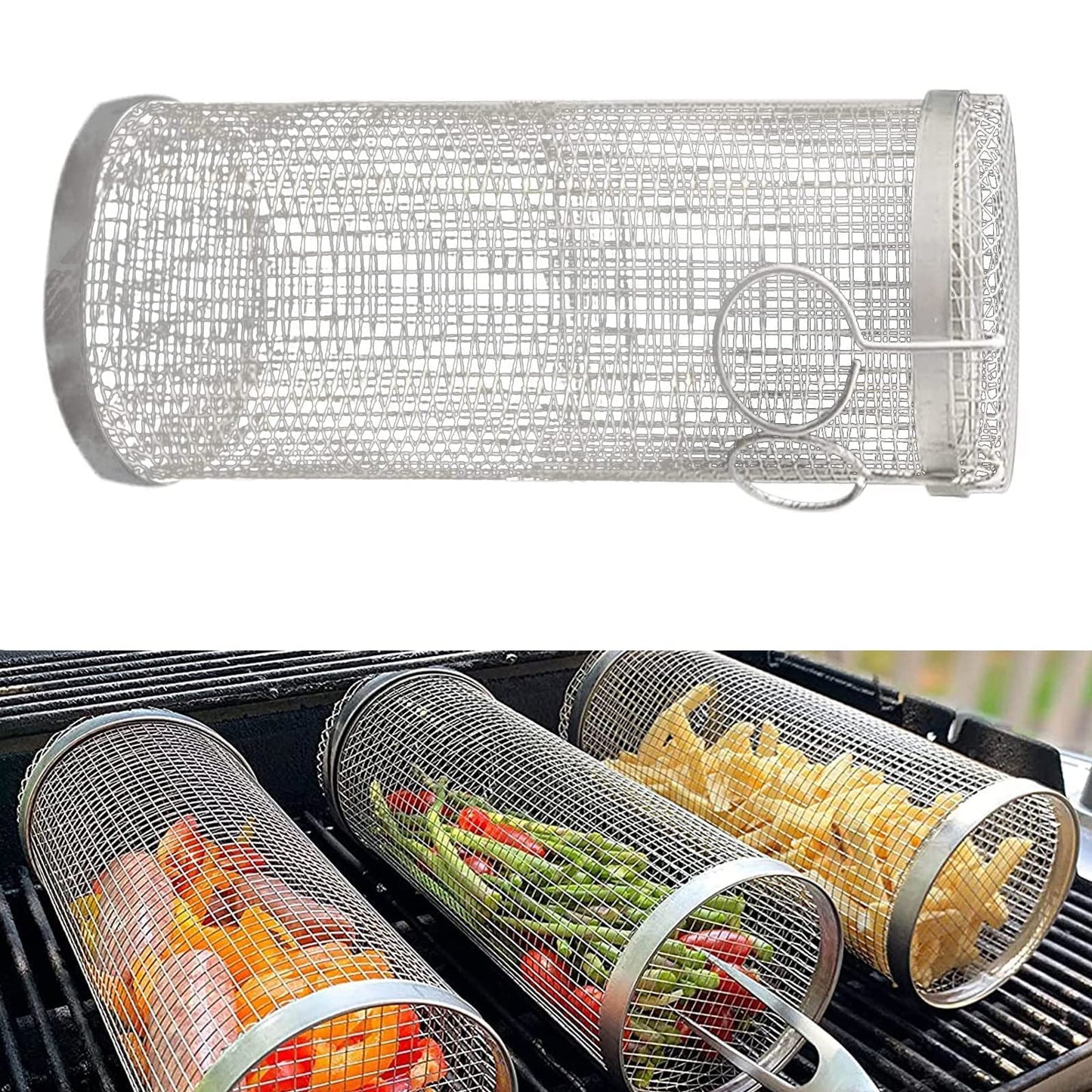 rolling grilling basket