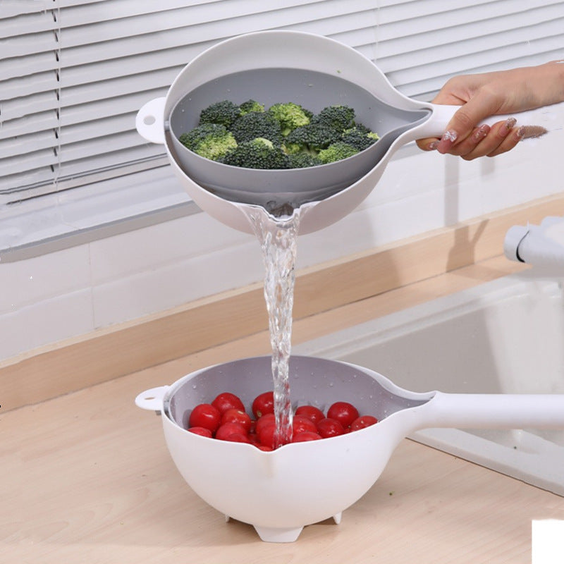 twist-n-drain: dual-layer multipurpose draining basket