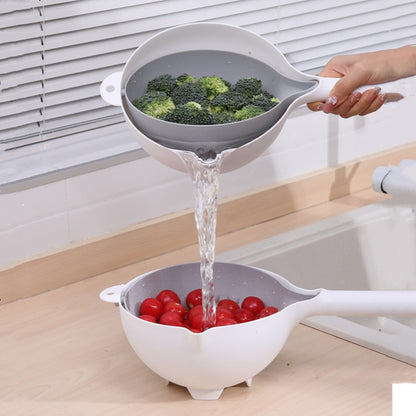 Twist-n-Drain: Dual-Layer Multipurpose Draining Basket