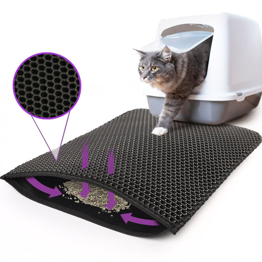 PurrFect Mat: Dual-Layer Honeycomb Cat Litter Trapper