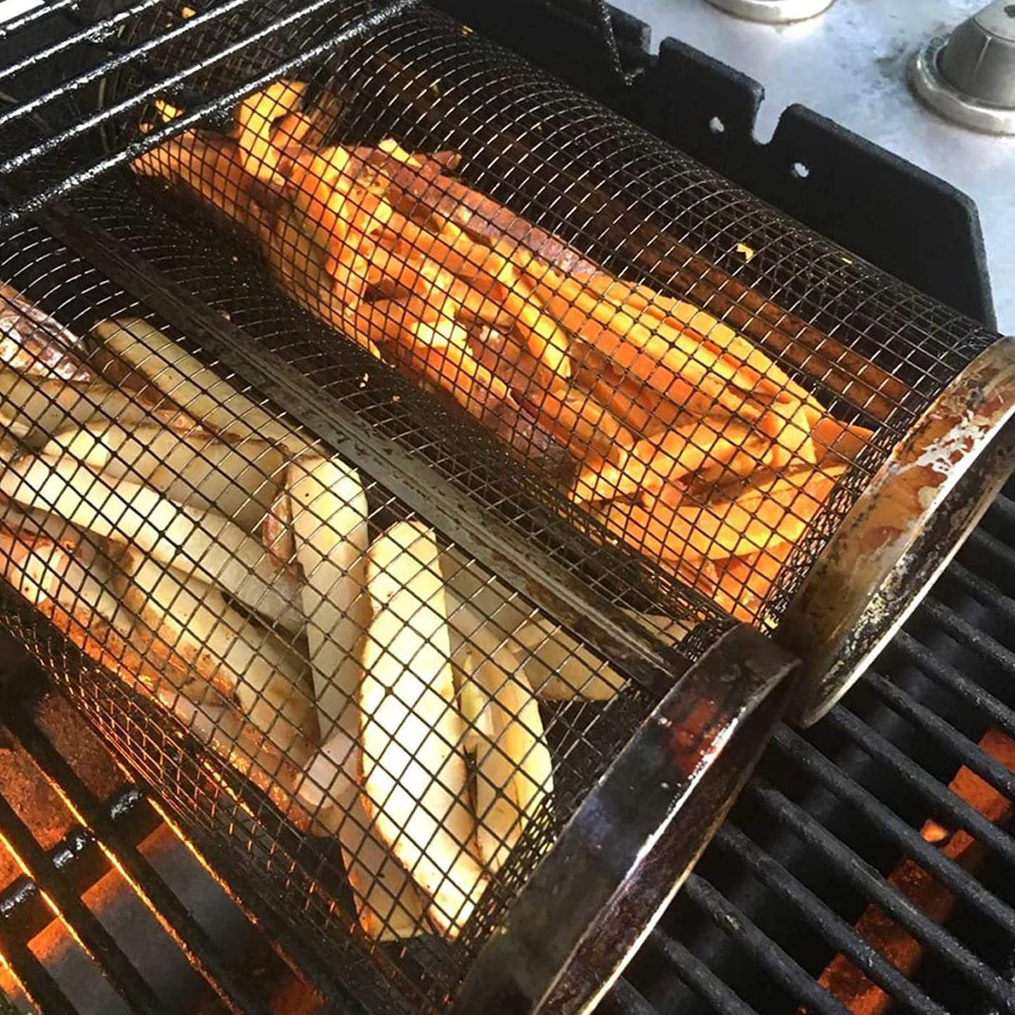 rolling grilling basket