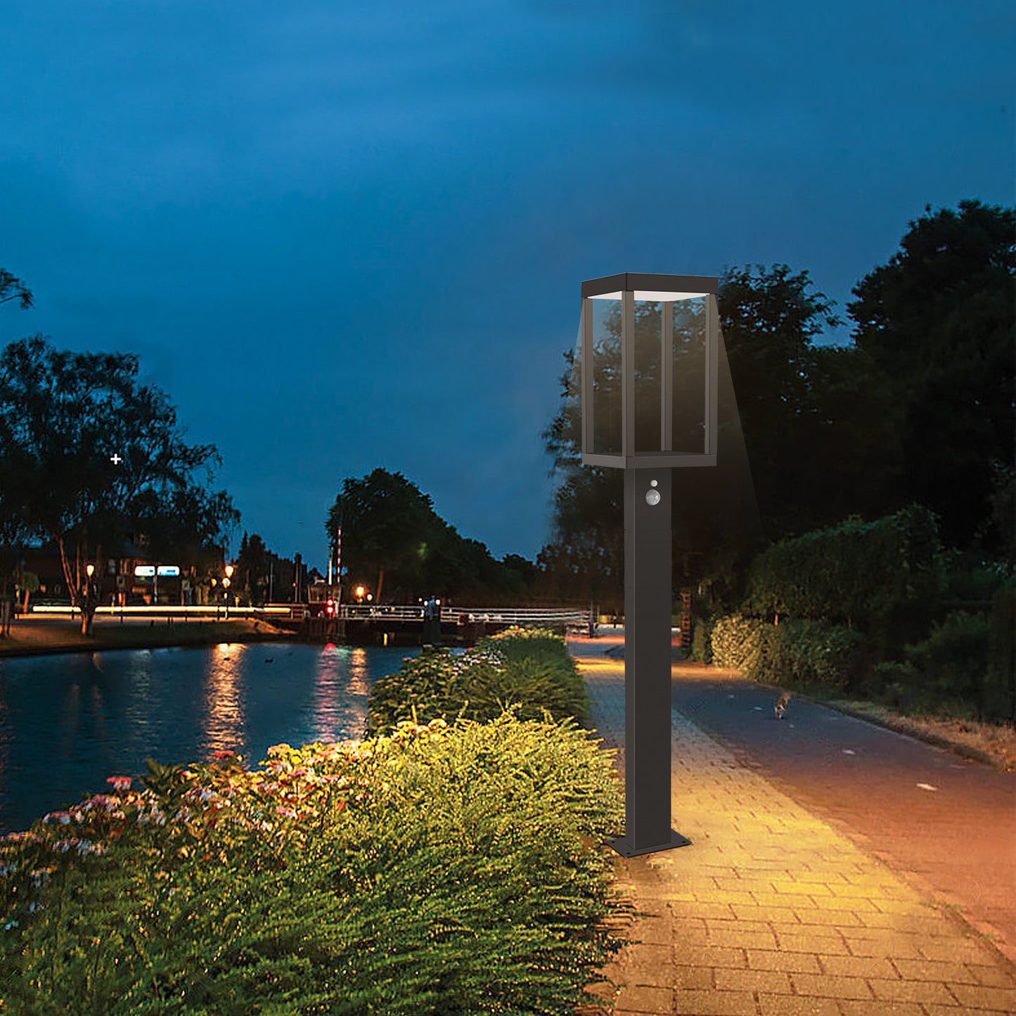 inowel solar pathway lights - dusk-to-dawn outdoor garden lighting