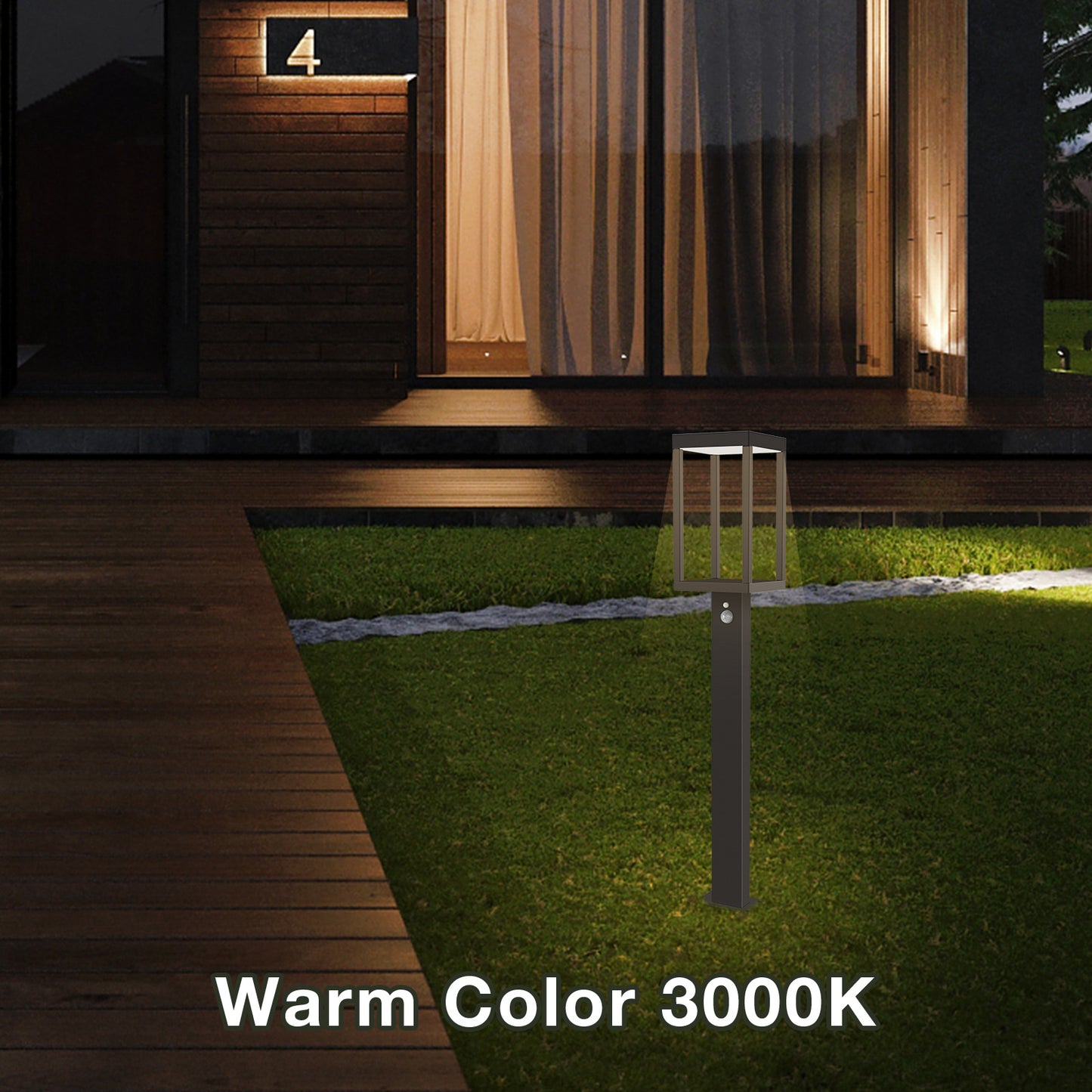 inowel solar pathway lights - dusk-to-dawn outdoor garden lighting