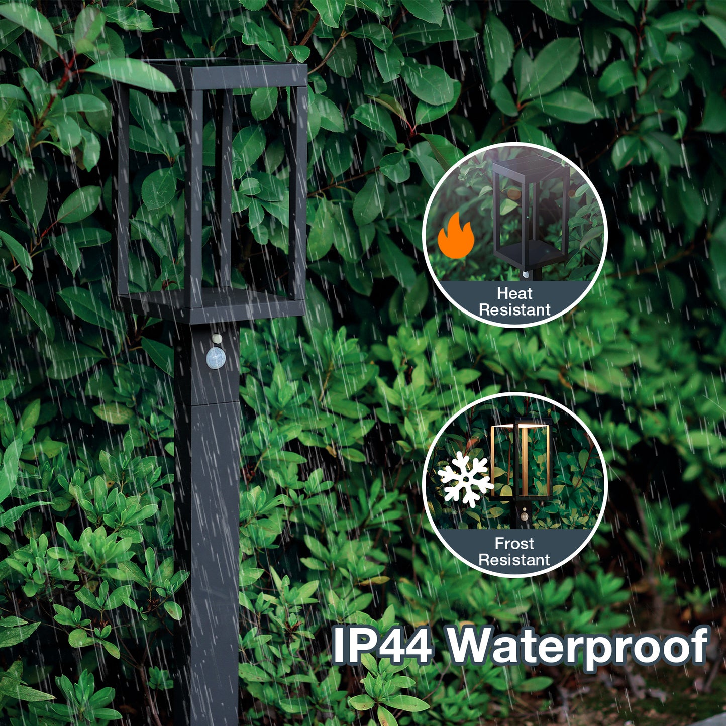 inowel solar pathway lights - dusk-to-dawn outdoor garden lighting