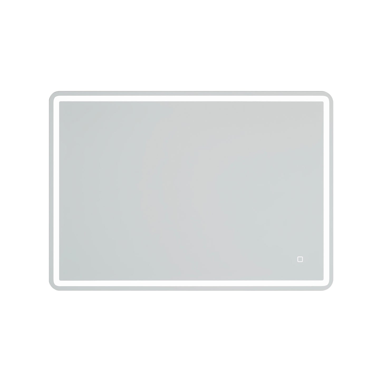 smart led bathroom vanity mirror 40x28 - frameless, anti-fog, bluetooth, wall-mount