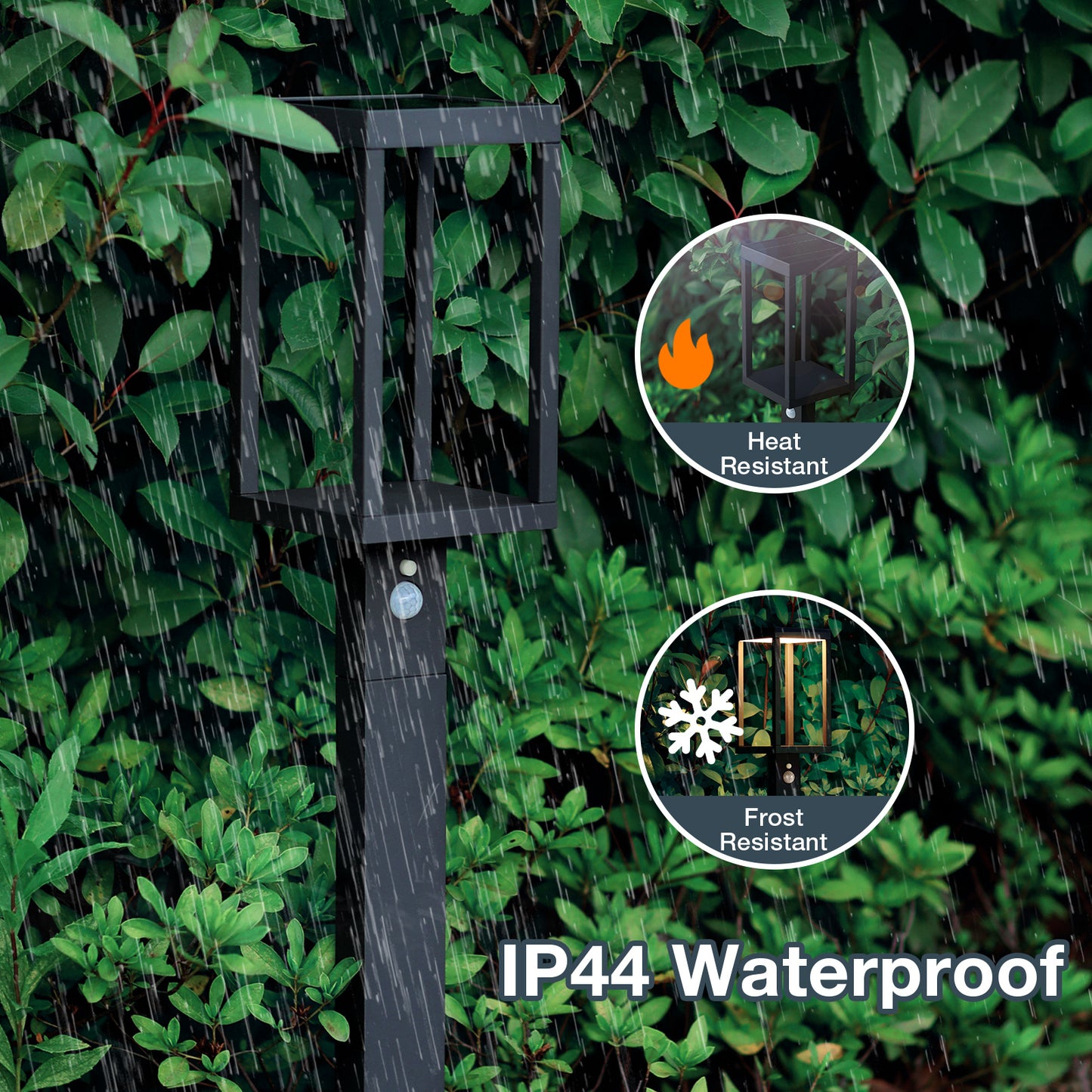 inowel solar pathway lights - dusk-to-dawn outdoor garden lighting