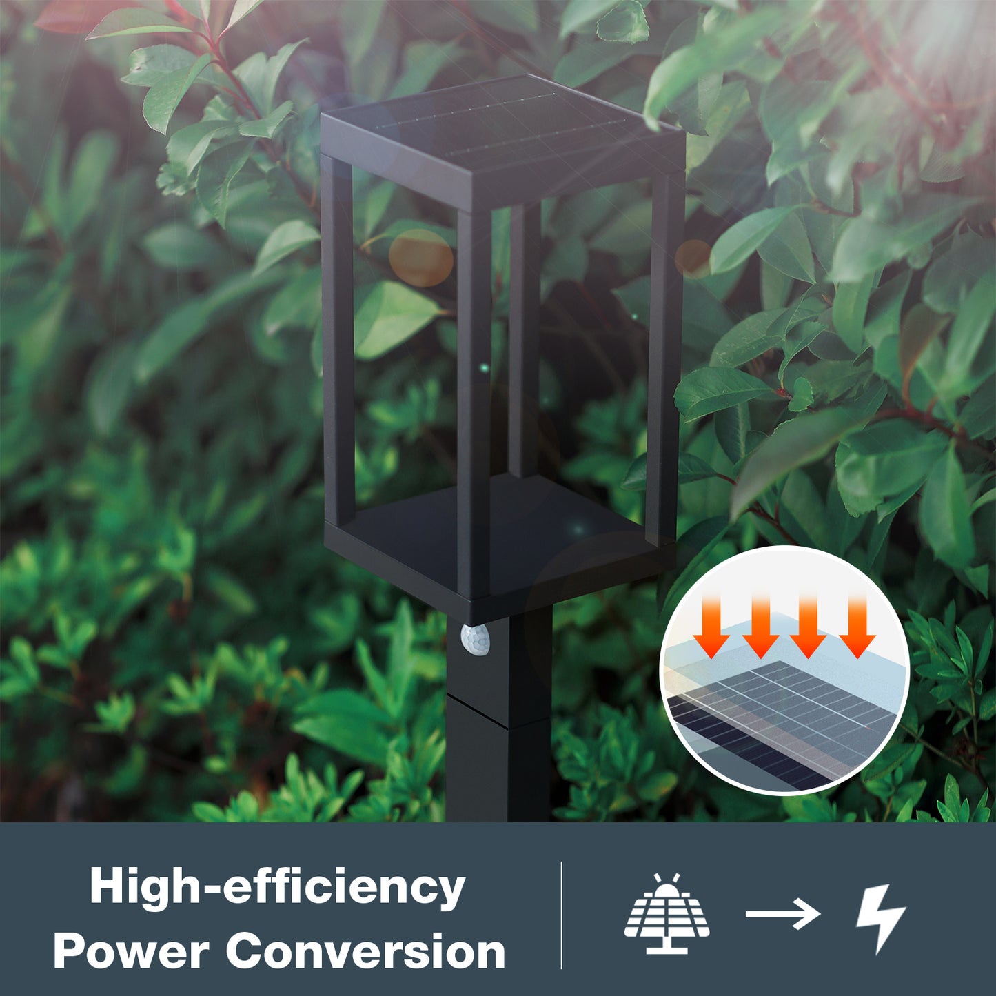 inowel solar pathway lights - dusk-to-dawn outdoor garden lighting