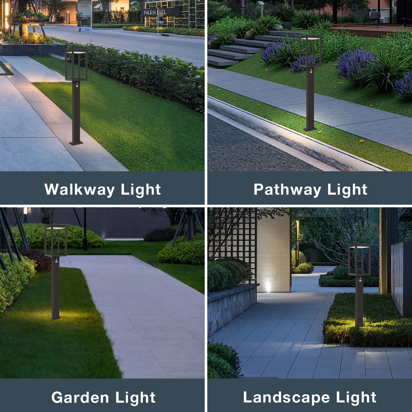 inowel solar pathway lights - dusk-to-dawn outdoor garden lighting