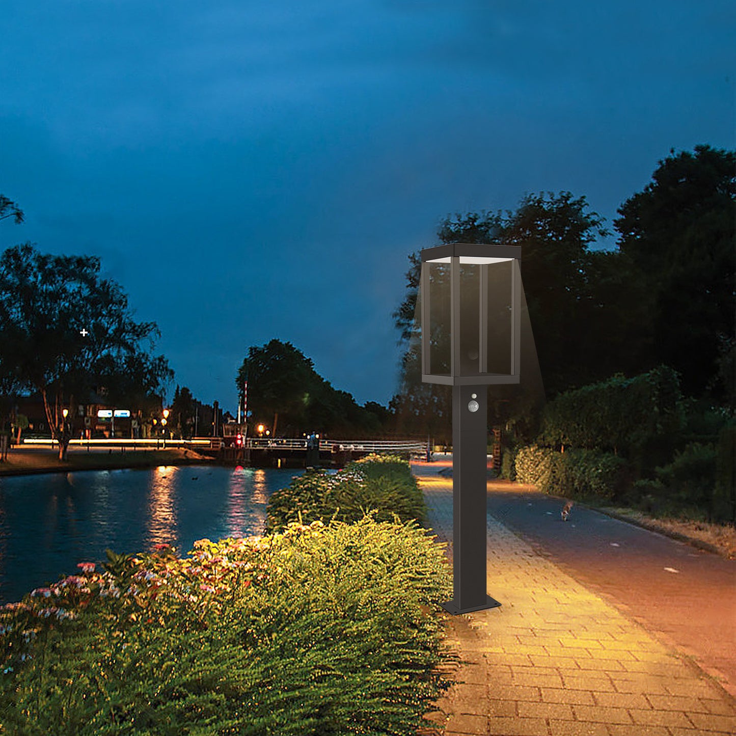 inowel solar pathway lights - dusk-to-dawn outdoor garden lighting