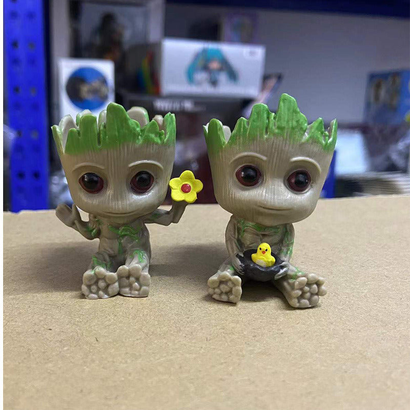 guardians of the galaxy groot flower pot bird's nest tree man groot tree man hand ornament