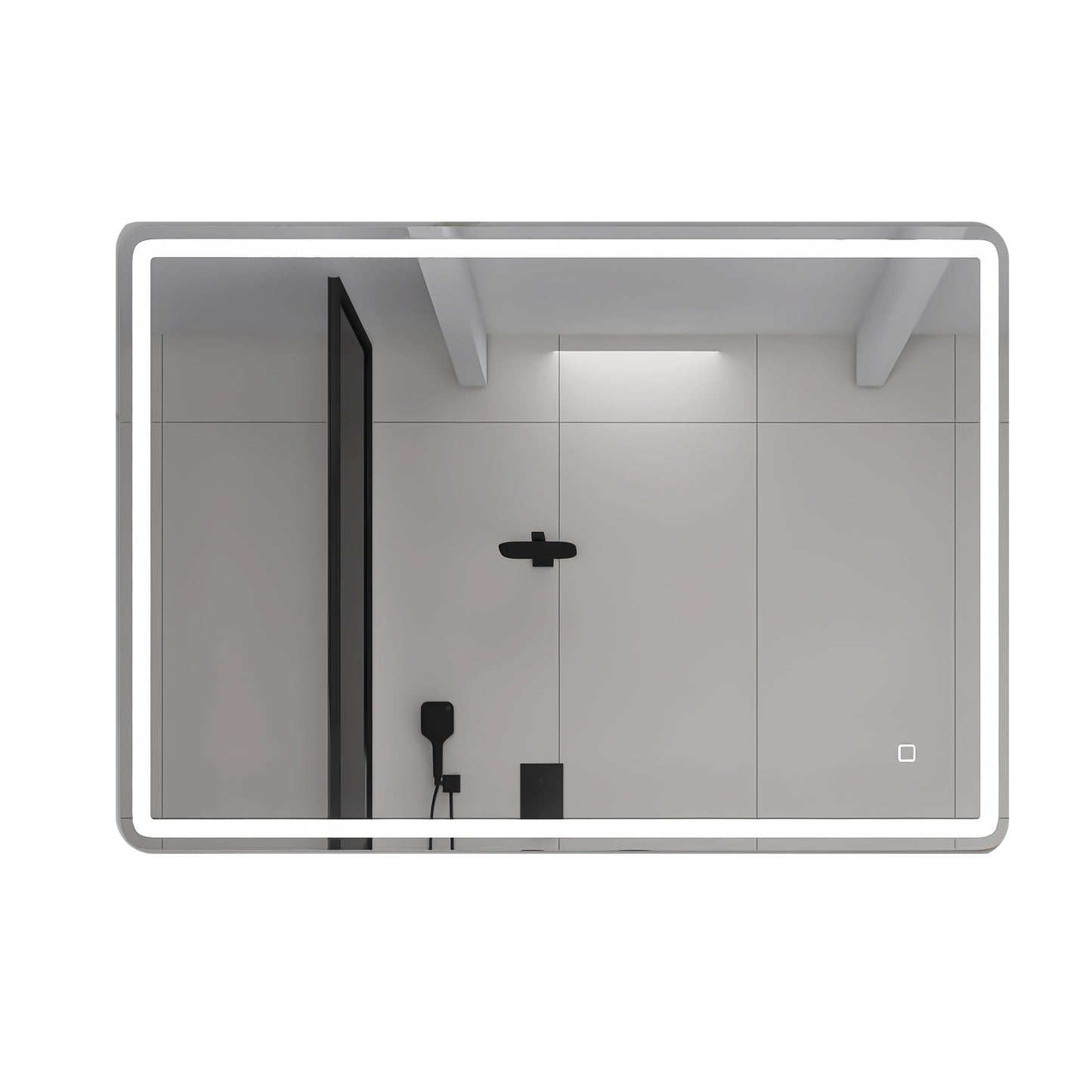 smart led bathroom vanity mirror 40x28 - frameless, anti-fog, bluetooth, wall-mount