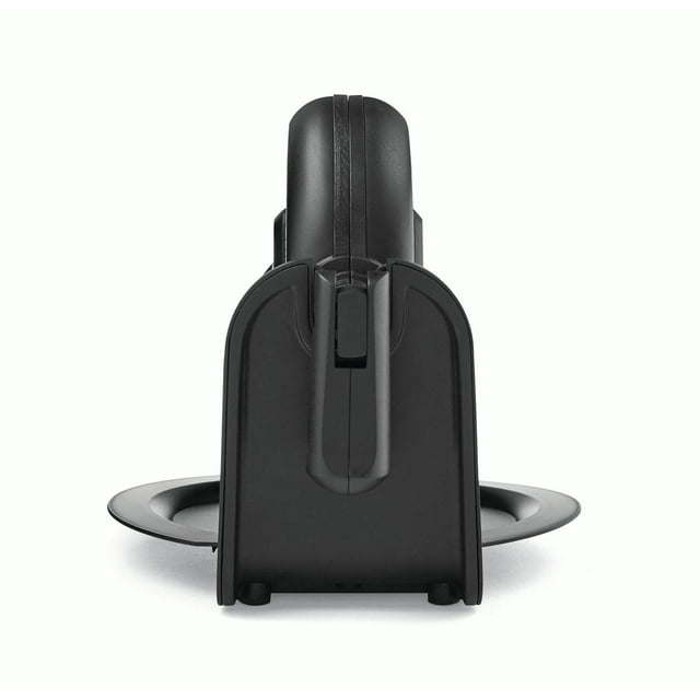 single-flip waffle maker, black with stainless steel decoration