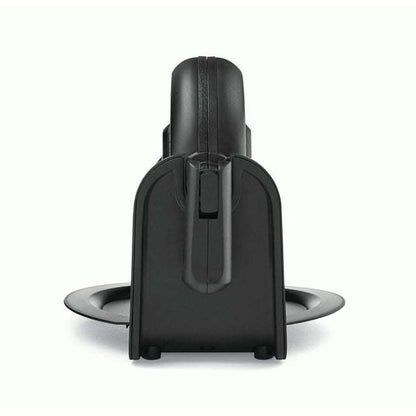 Single-Flip Waffle Maker, Black with Stainless Steel Decoration