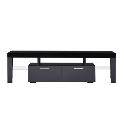 20 minutes quick assemble, modern TV Stand with LED Lights,high glossy front TV Cabinet,can be assembled in Lounge Room, Living Room or Bedroom