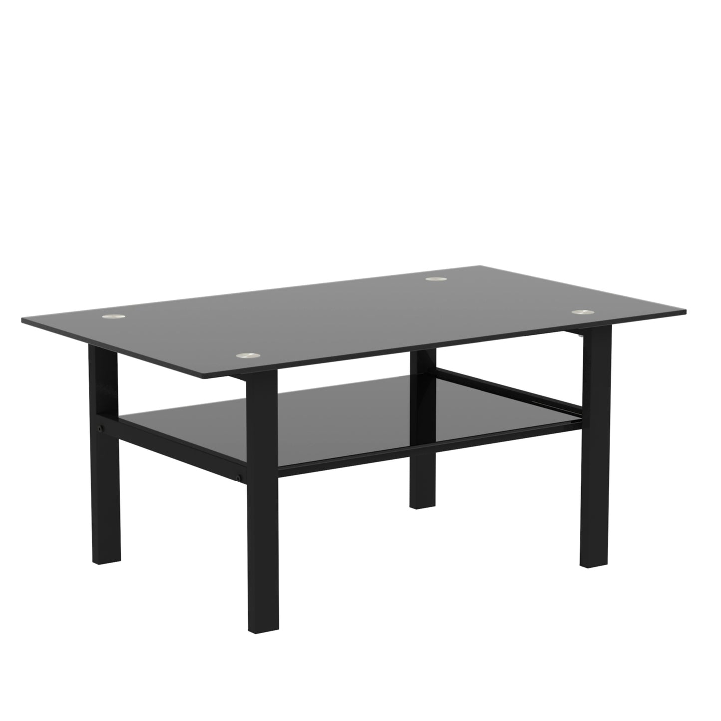 modern black glass coffee table