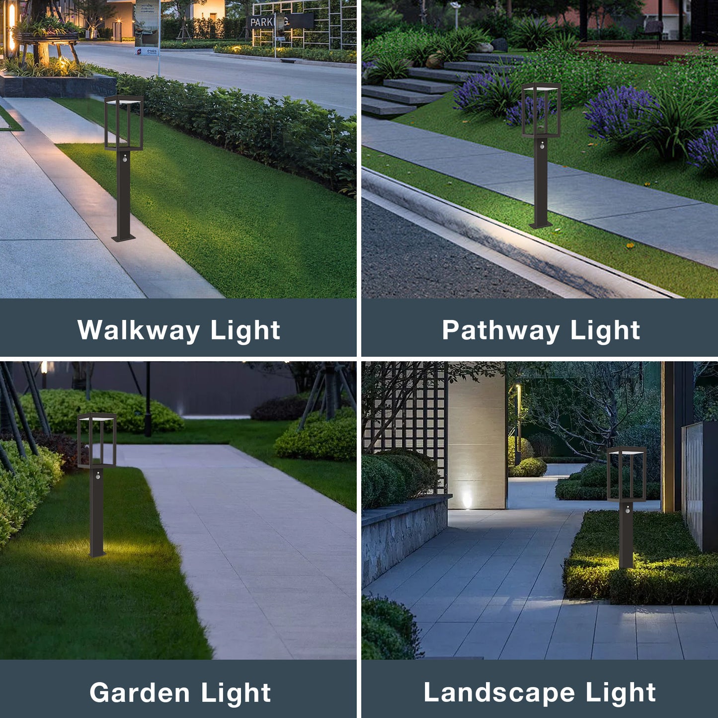 inowel solar pathway lights - dusk-to-dawn outdoor garden lighting