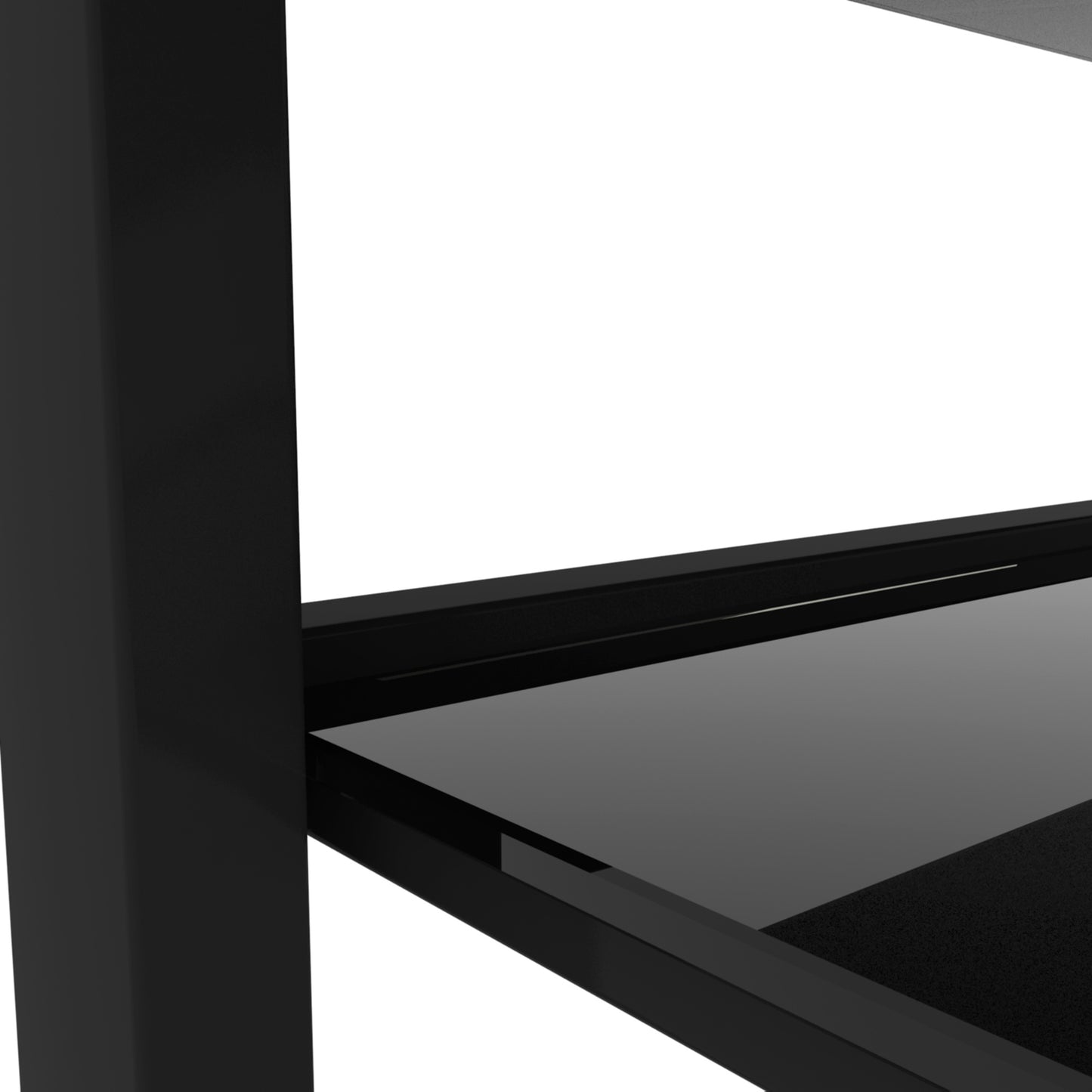 modern black glass coffee table