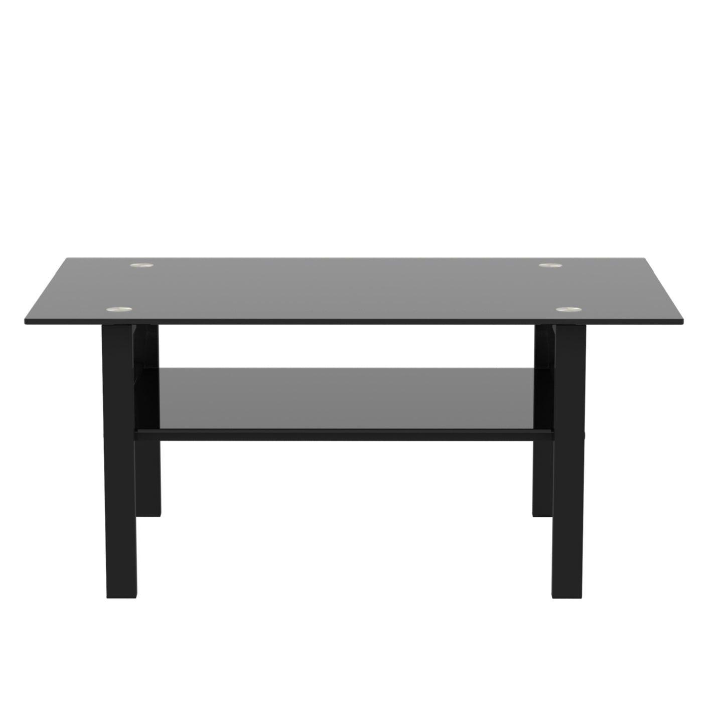 modern black glass coffee table