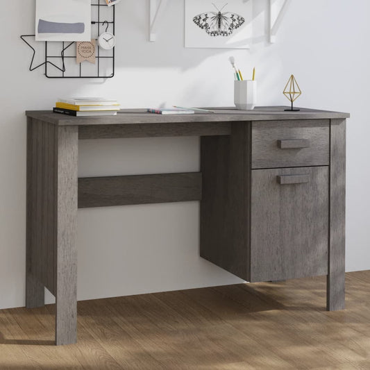 Desk HAMAR Light Gray 44.5"x19.7"x29.5" Solid Wood Pine