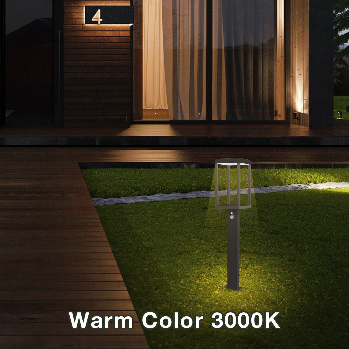 inowel solar pathway lights - dusk-to-dawn outdoor garden lighting