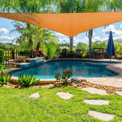 13.12ft Triangle Shade Sail - Sunscreen Canopy for Patio & Camping Awning Shelter