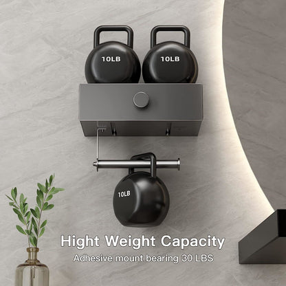 JetBlack Organizer: Sleek Toilet Paper Holder w/ Shelf & Drawer