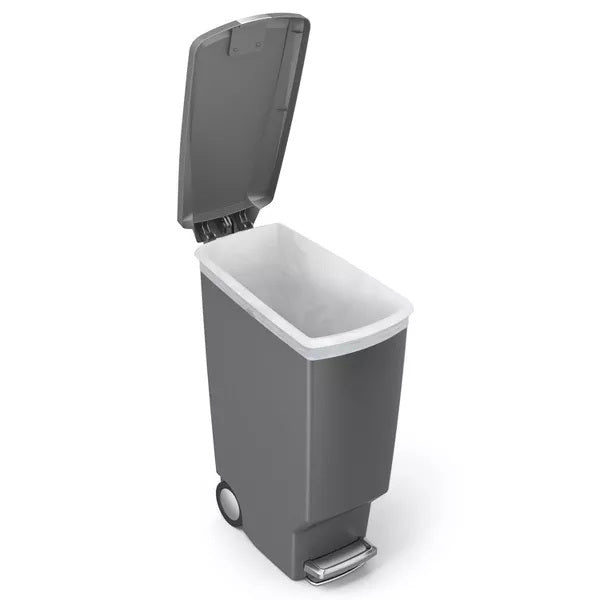 40l slim plastic step trash can