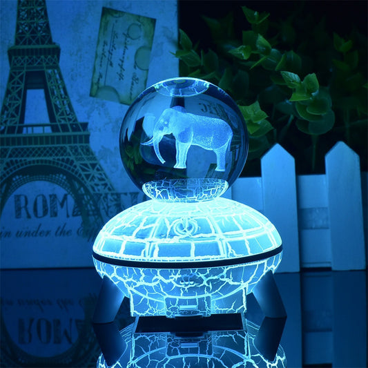 Enchanting Elephant Crystal Ball Night Light