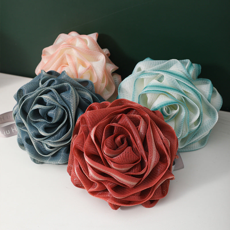 new rose bath ball scrub towel