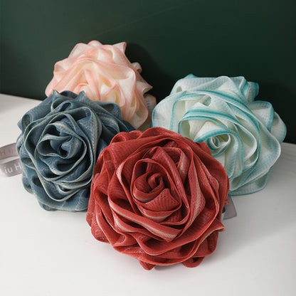 New Rose Bath Ball Scrub Towel